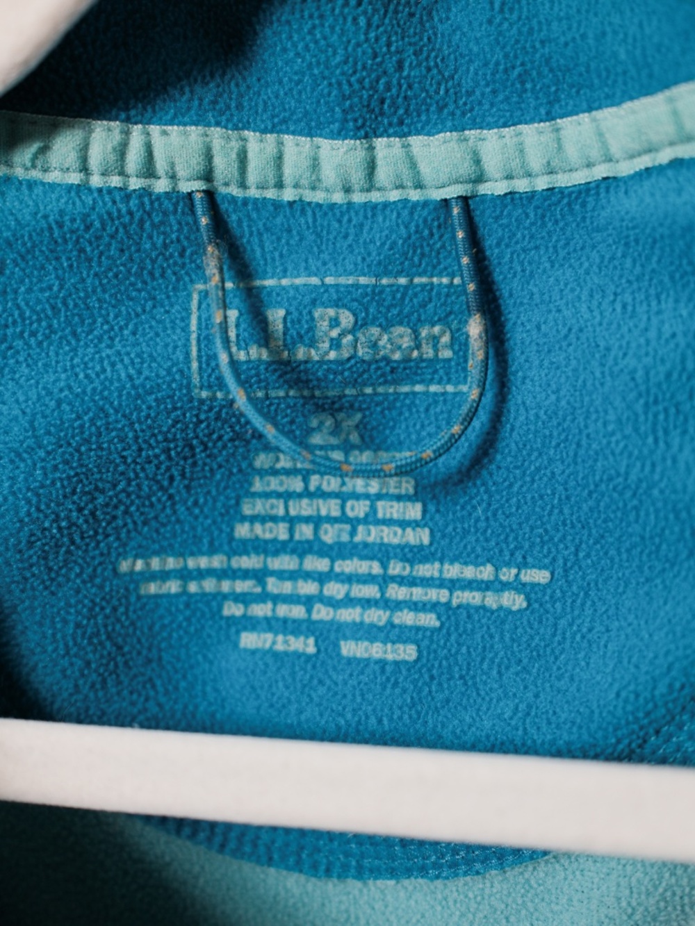 LL Bean Jacket Womens - Size 2XL - full zip teal - Picture 2 of 3